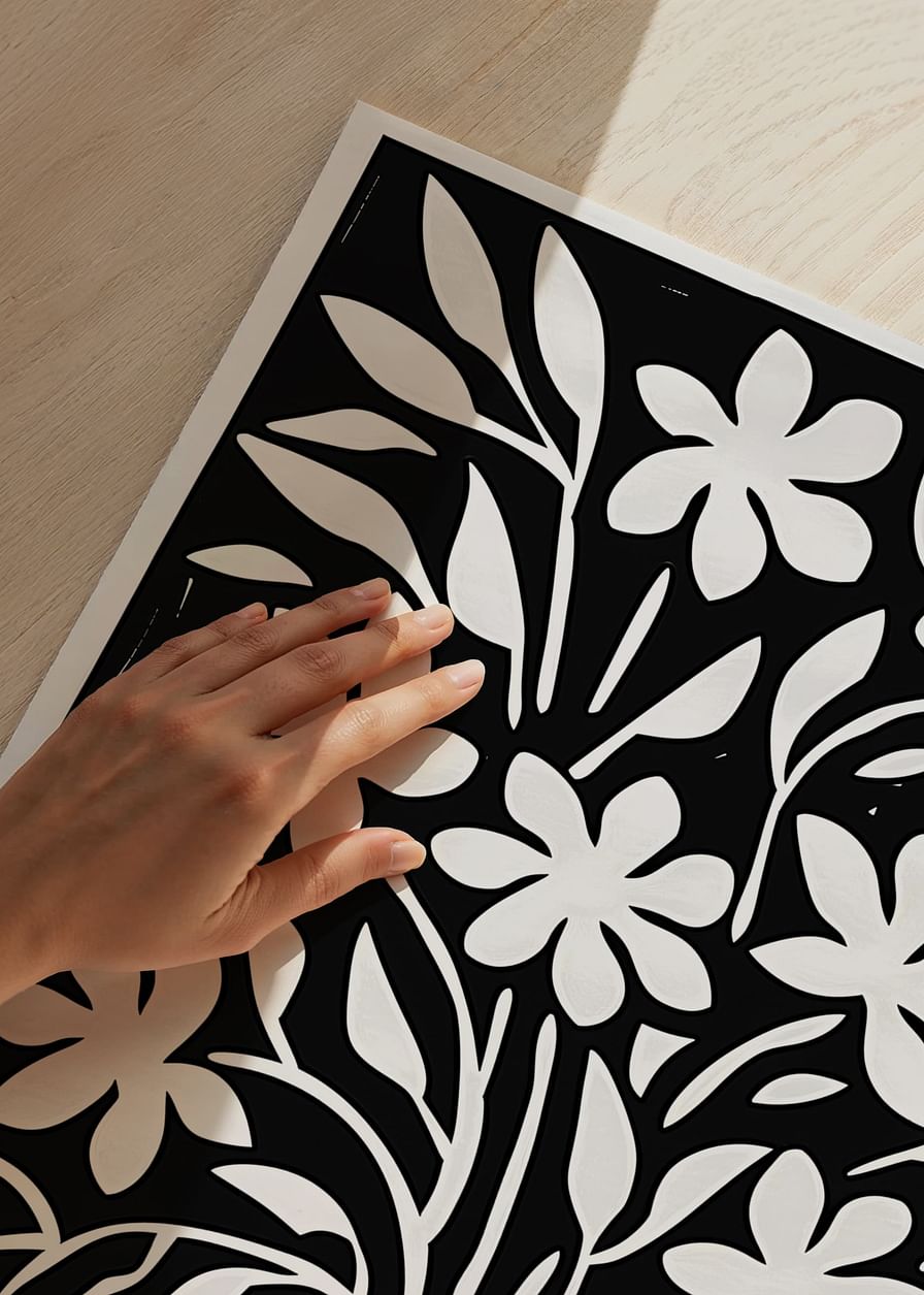 Flori frumoase într-un design elegant alb-negru-12