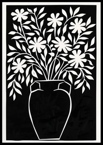 Poster Floral Noir
