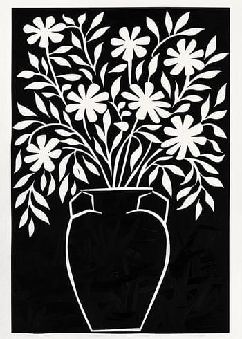 Poster Floral Noir