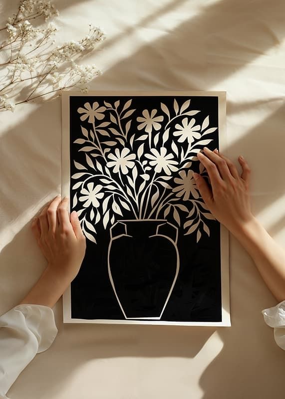 Poster Floral Noir crossfade