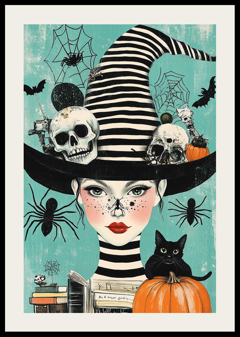 Förundras över en magisk häxas charm och kattens mystik-12