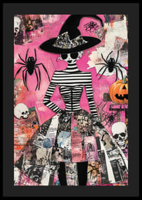 En elegant häxa bland färgsprakande spindlar och pumpor-4