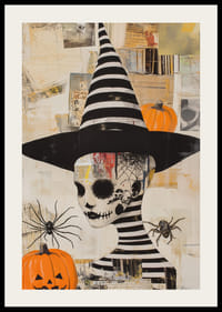 A spellbinding witchcraft with pumpkins and spiders creates a magical atmosphere-2