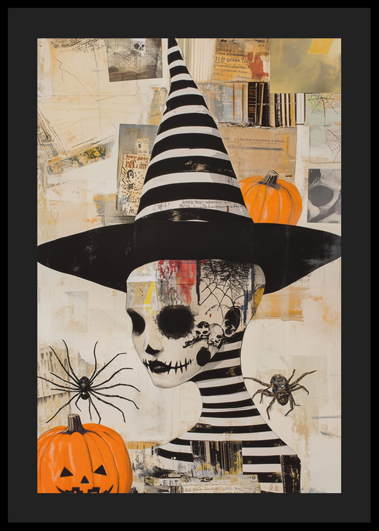 A spellbinding witchcraft with pumpkins and spiders creates a magical atmosphere-12