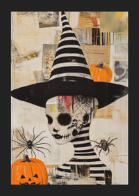 A spellbinding witchcraft with pumpkins and spiders creates a magical atmosphere-5