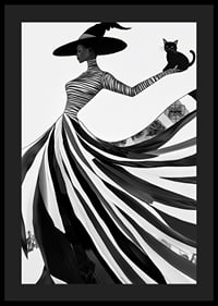 Eine geheimnisvolle Silhouette mit elegantem Fluss von Schwarz und Weiß-4