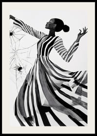 Elegance dances in black and white lines with the mystery of the spider web-2