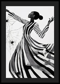 Elegance dances in black and white lines with the mystery of the spider web-4