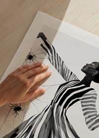 Elegance dances in black and white lines with the mystery of the spider web-9