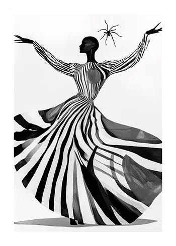 Poster Ethereal Spider Stripes
