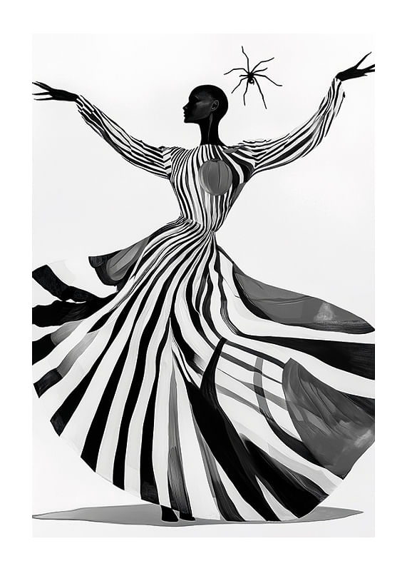 Poster Ethereal Spider Stripes