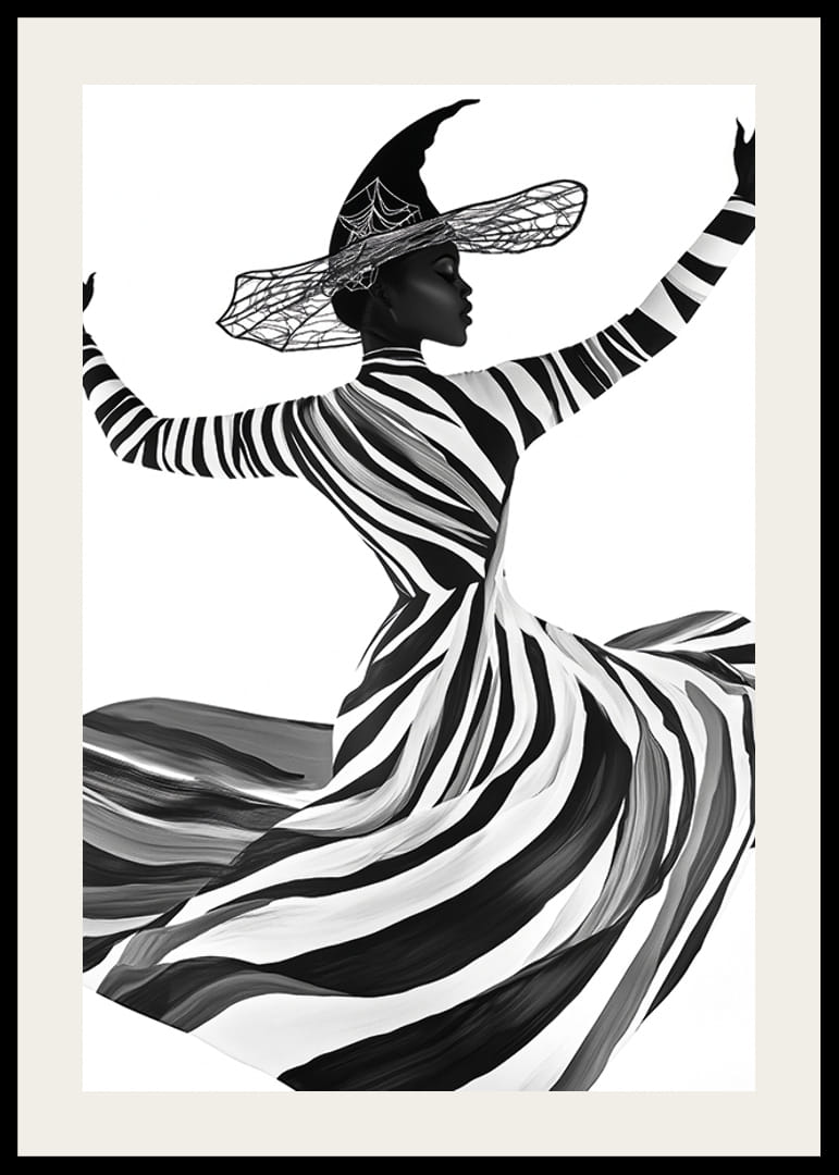 En hypnotisk dans av svartvita ränder och mystik-12