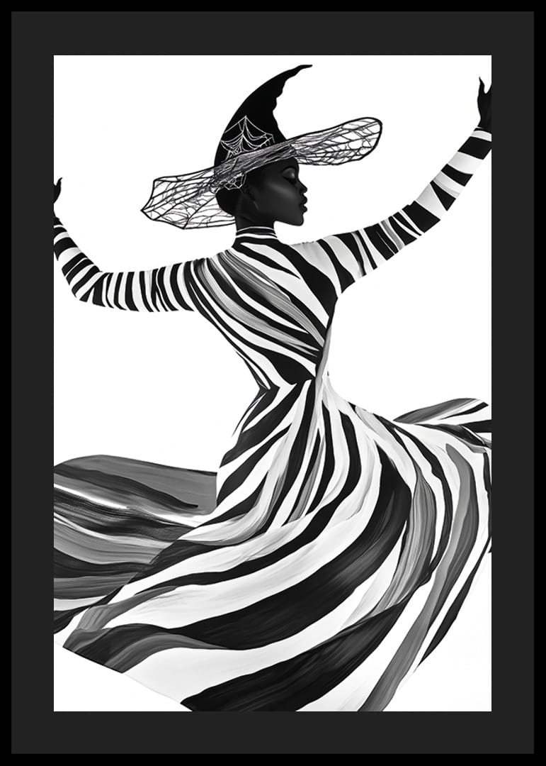 En hypnotisk dans av svartvita ränder och mystik-12