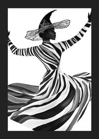 En hypnotisk dans av svartvita ränder och mystik-5