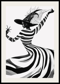 A captivating silhouette with suggestive stripes and playful magic-2
