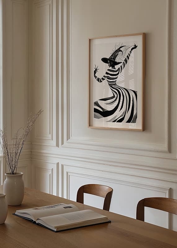A captivating silhouette with suggestive stripes and playful magic-12