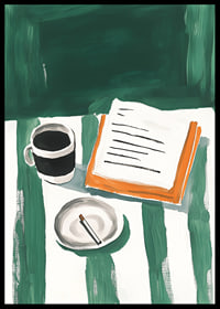 A quiet coffee break captured in artistic brushstrokes-6