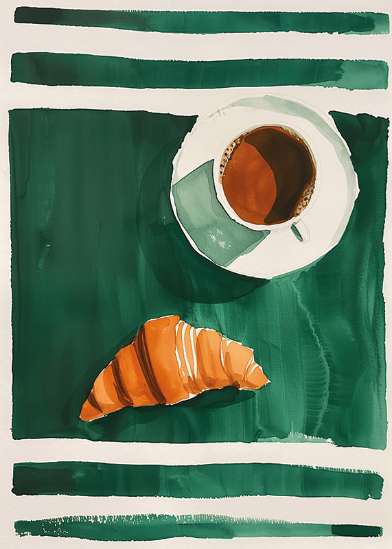 A harmonious morning with coffee and croissant-12