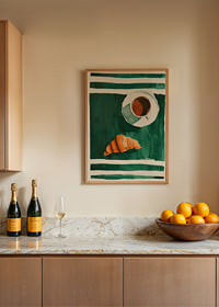A harmonious morning with coffee and croissant-2