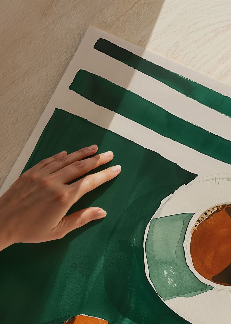O dimineață armonioasă cu cafea și croissant-12