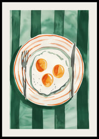 Colorful eggs on a plate create a charming breakfast moment-2