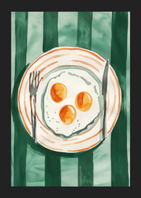 Colorful eggs on a plate create a charming breakfast moment-5