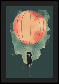 Romantická silueta v žiare žiariaceho teplovzdušného balóna-4