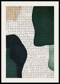 Forme verdi morbide danzano sulla tela in un'astrazione rilassante-2