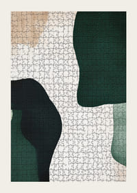 Forme verdi morbide danzano sulla tela in un'astrazione rilassante-3