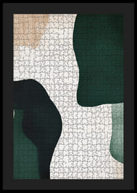 Forme verdi morbide danzano sulla tela in un'astrazione rilassante-4