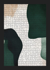 Forme verdi morbide danzano sulla tela in un'astrazione rilassante-5