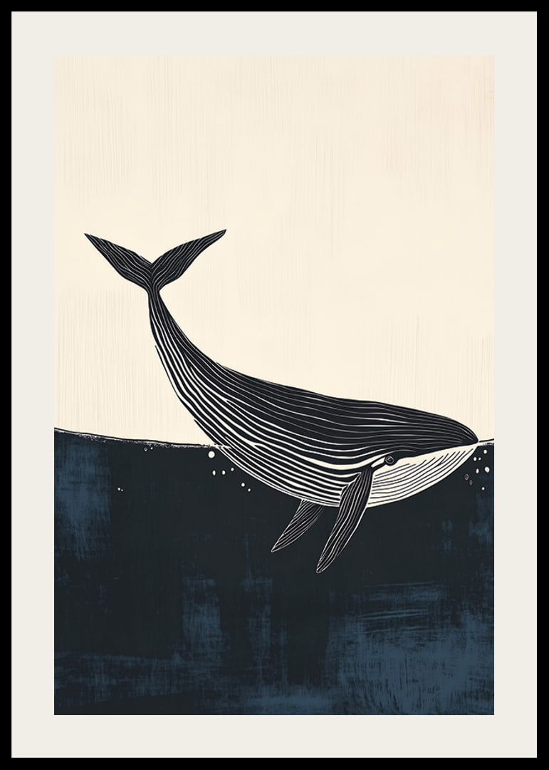 Une baleine majestueuse glisse tranquillement dans la mer d'un bleu profond-12