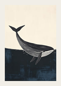 Une baleine majestueuse glisse tranquillement dans la mer d'un bleu profond-3
