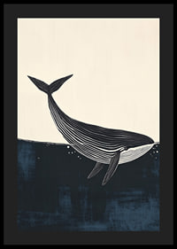 Une baleine majestueuse glisse tranquillement dans la mer d'un bleu profond-4