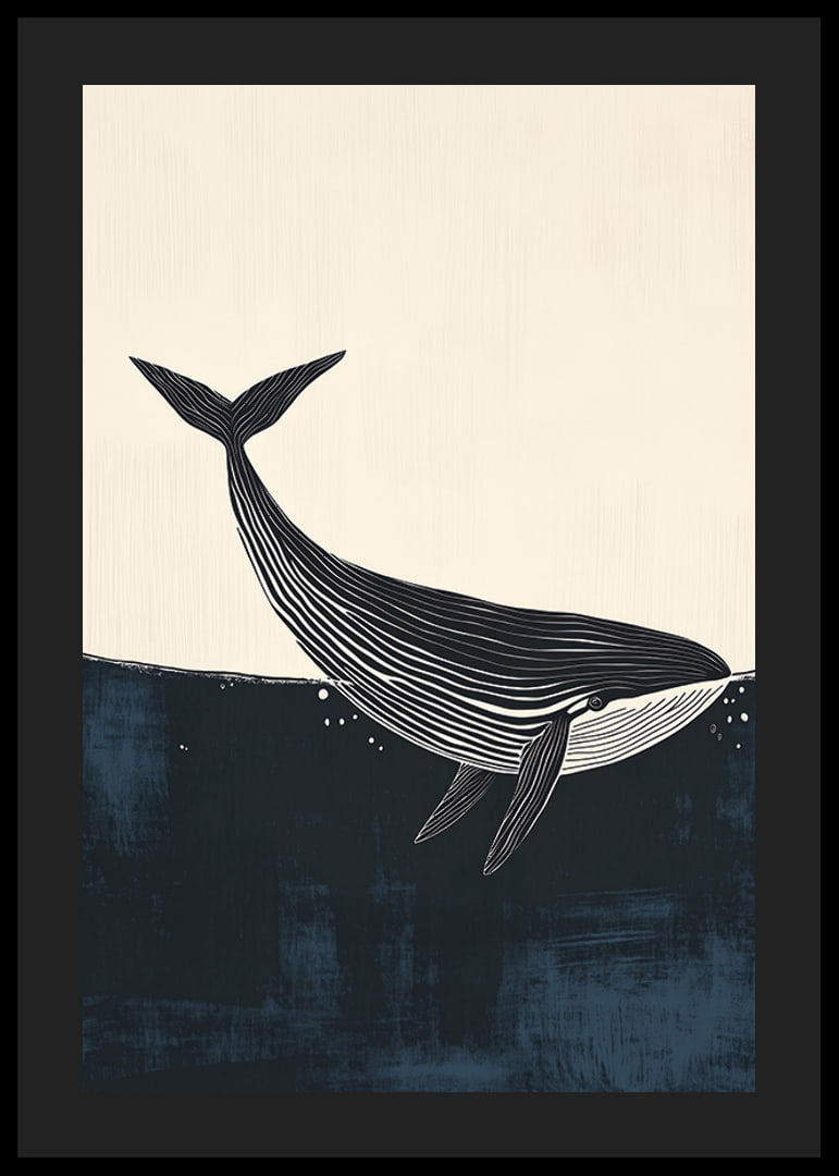 Une baleine majestueuse glisse tranquillement dans la mer d'un bleu profond-12