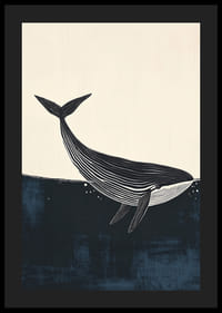 A majestic whale glides calmly through the deep blue sea-4