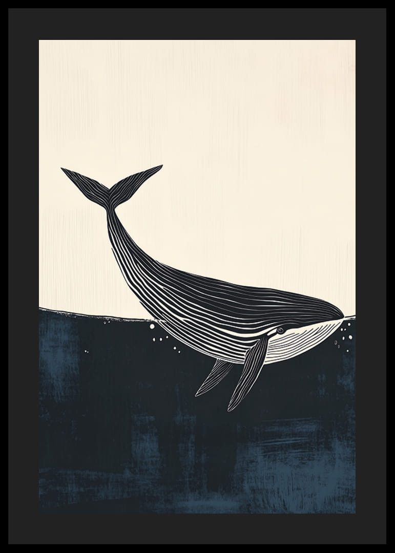 A majestic whale glides calmly through the deep blue sea-12