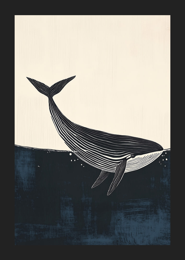 Une baleine majestueuse glisse tranquillement dans la mer d'un bleu profond-12