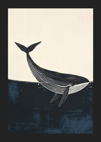A majestic whale glides calmly through the deep blue sea-5
