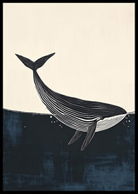 Une baleine majestueuse glisse tranquillement dans la mer d'un bleu profond-6