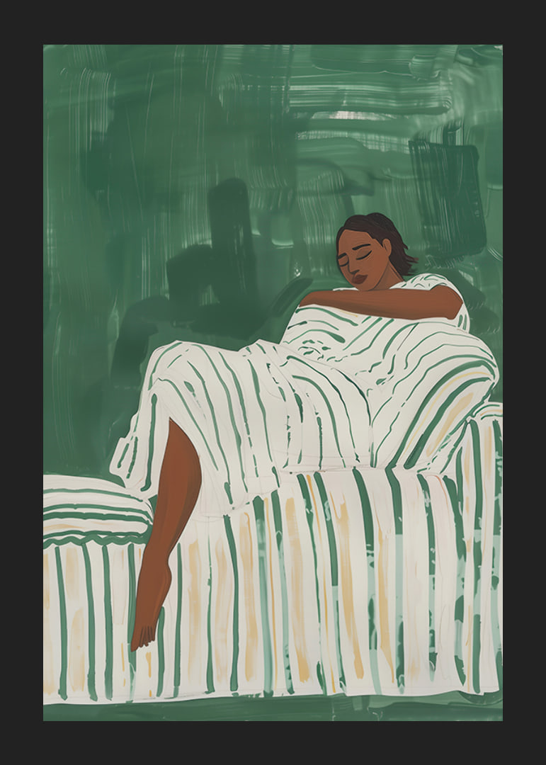 Relaxed rest in green tones creates peace and tranquility-12