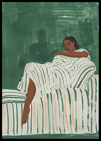 Relaxed rest in green tones creates peace and tranquility-2