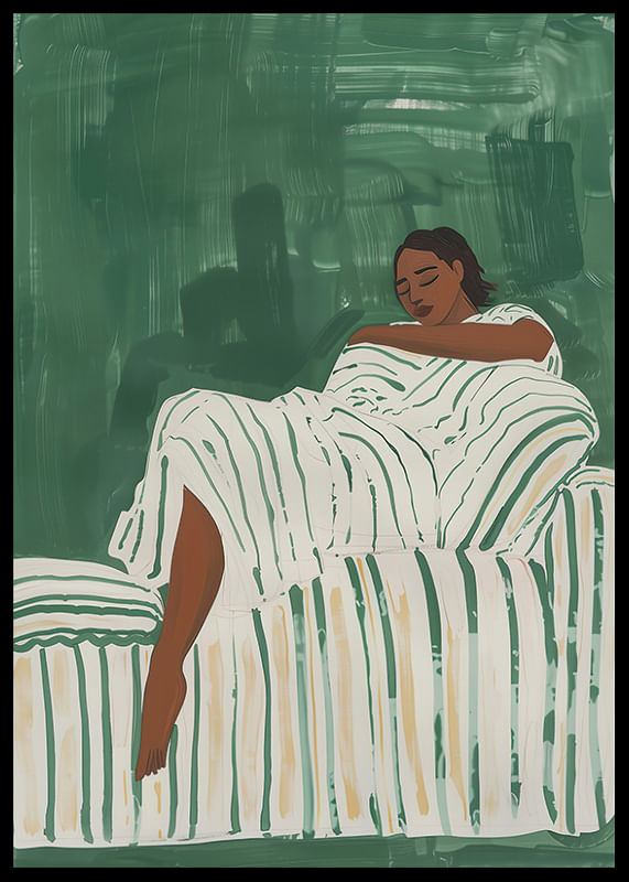 Relaxed rest in green tones creates peace and tranquility-12