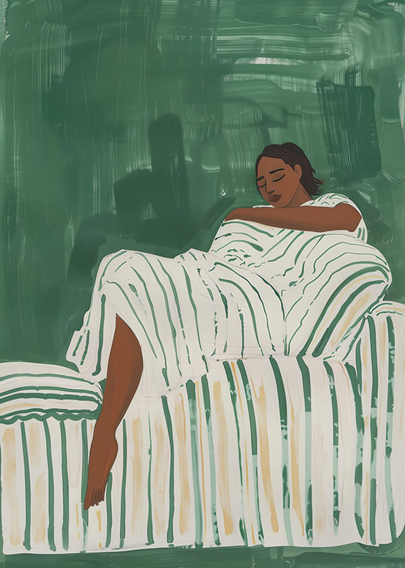 Relaxed rest in green tones creates peace and tranquility-12