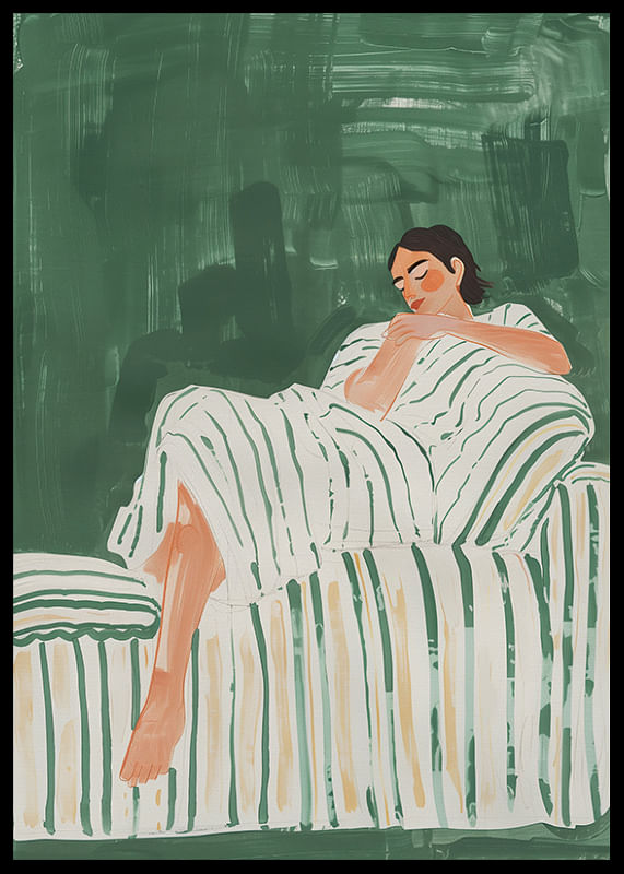 A relaxing moment in soft tones of green and white-12