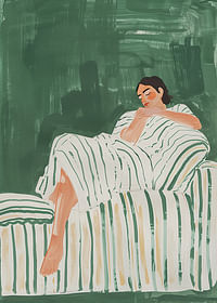 A relaxing moment in soft tones of green and white-3