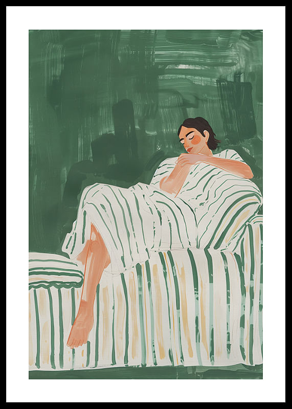 A relaxing moment in soft tones of green and white-12