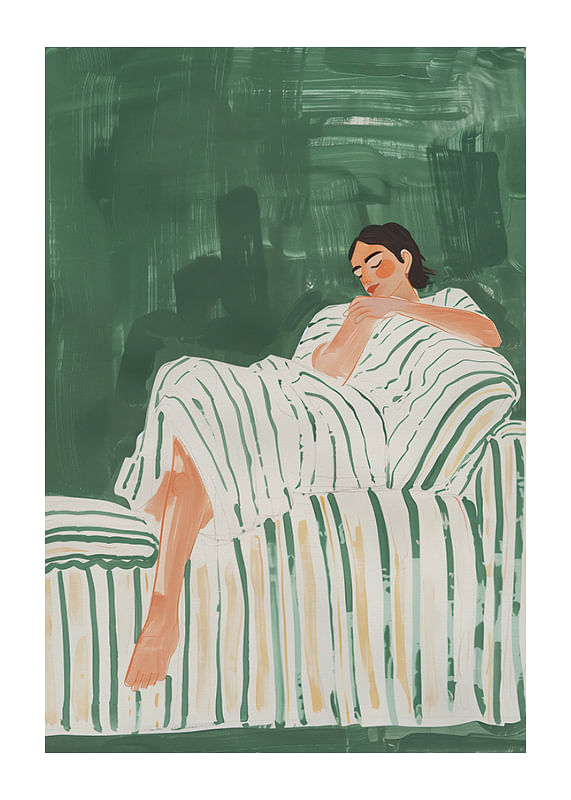 A relaxing moment in soft tones of green and white-12