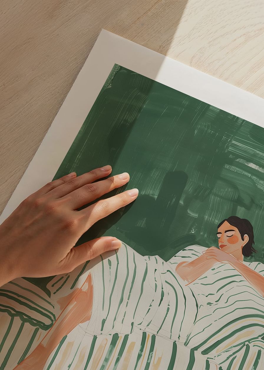 A relaxing moment in soft tones of green and white-12