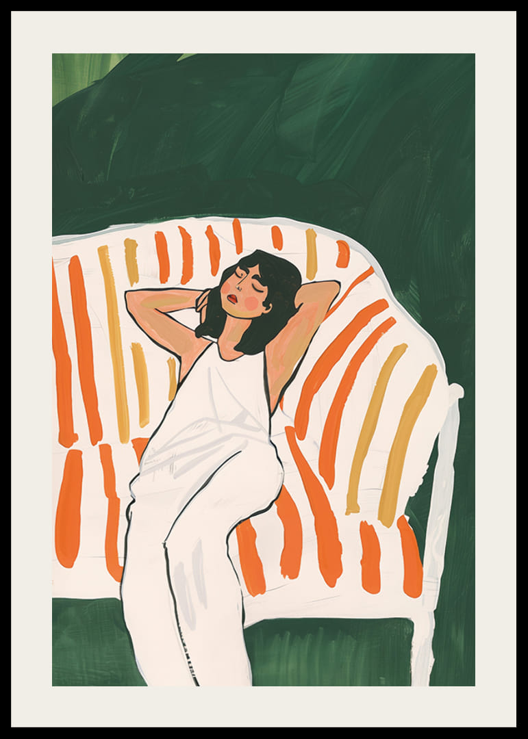 Afslappet atmosfære med varm farvepalet og beroligende motiver-12